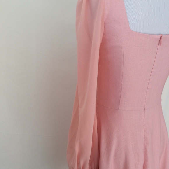 Pink Chiffon Summer Dress, Natural Fabric 00 - 12 - Picture 5 of 5